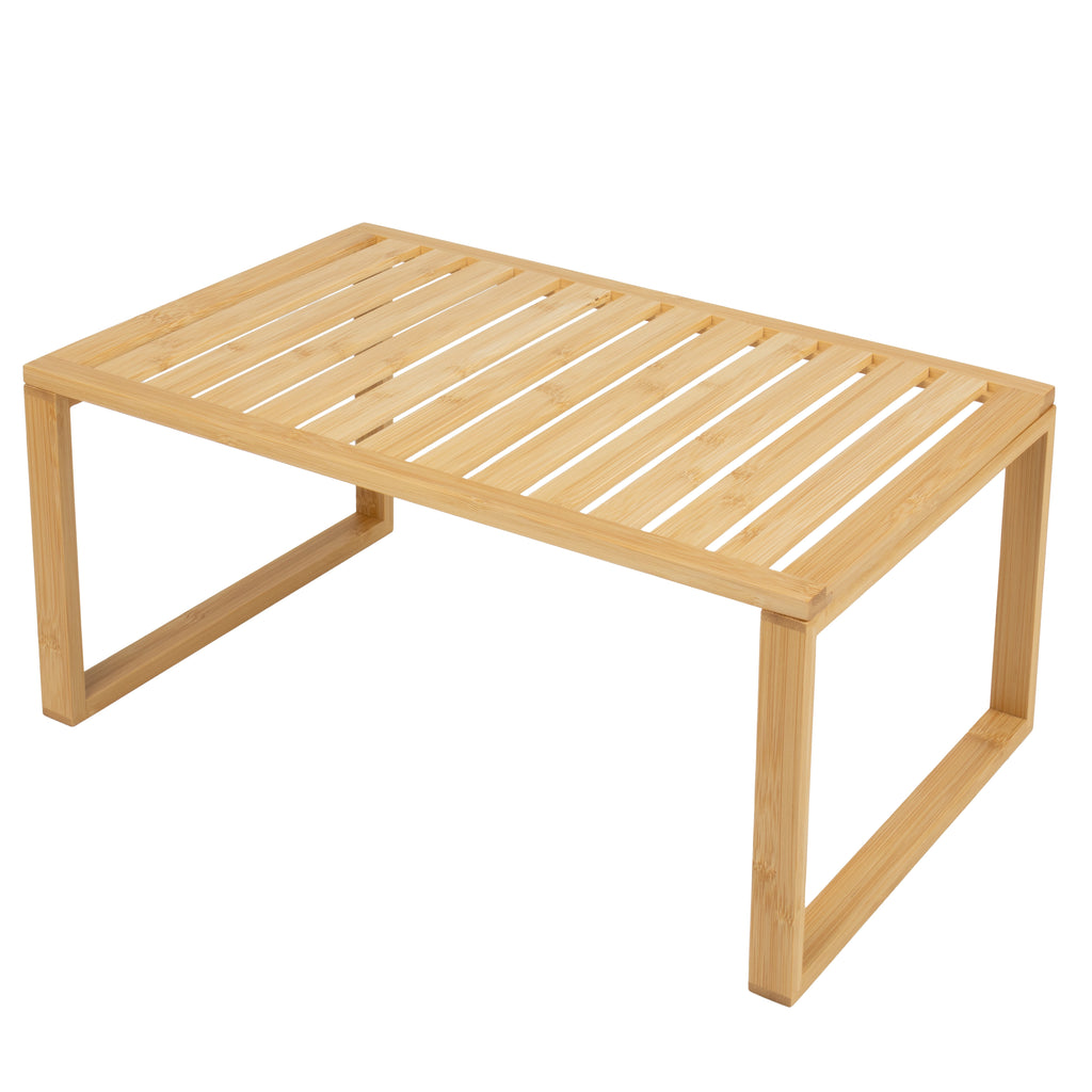 AVERO™ (2 Pack) Better Homes Gardens Bamboo Stackable Shelf Natural Bamboo Color Easy Assemble 16 x 10 x 1.18in - AVERO™