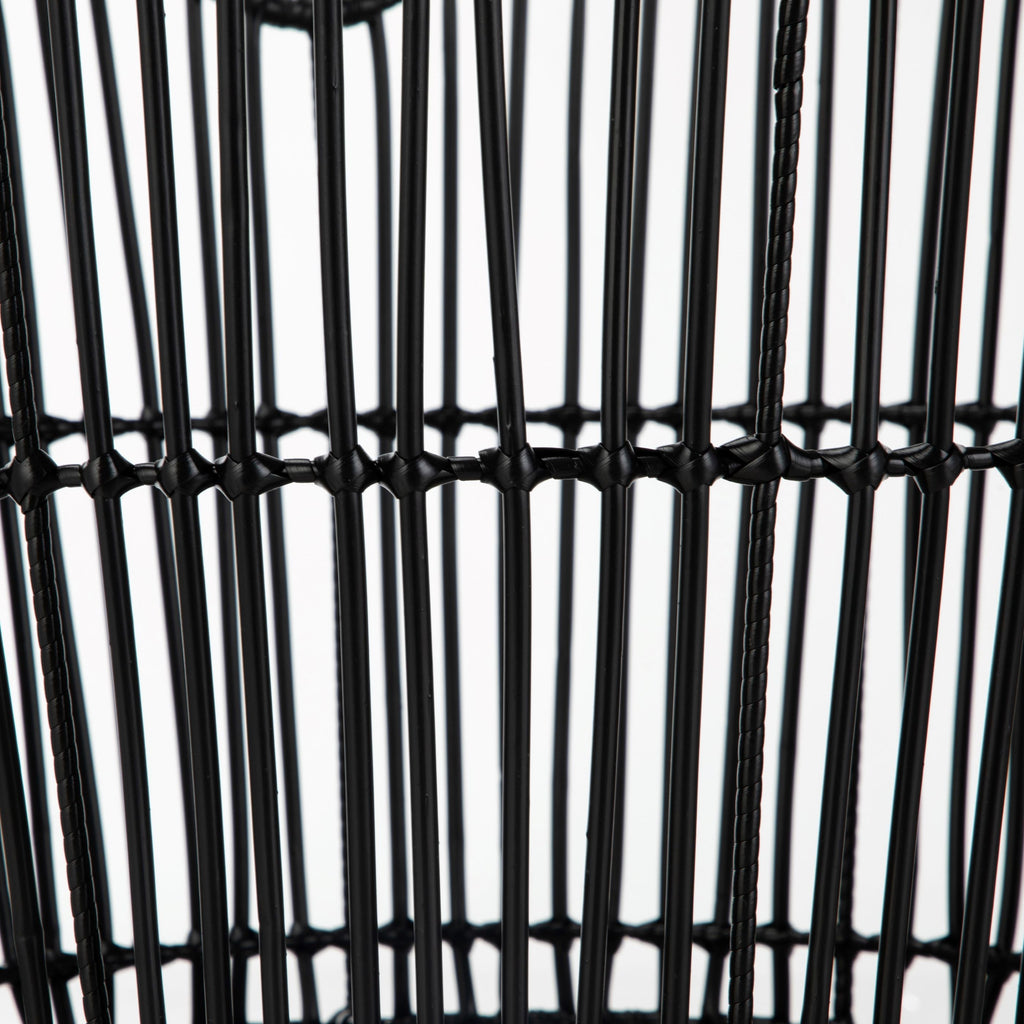 AVERO™ Large Black Poly Rattan Storage Baskets with Handles, Set of 2 - AVERO™