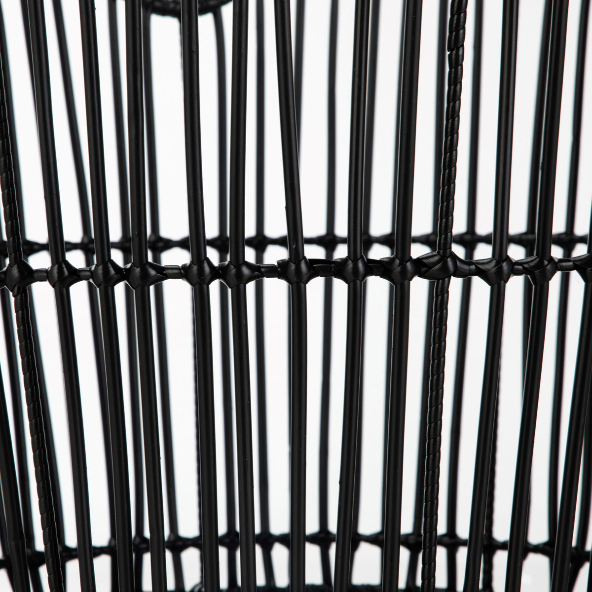 AVERO™ Large Black Poly Rattan Storage Baskets with Handles, Set of 2 - AVERO™