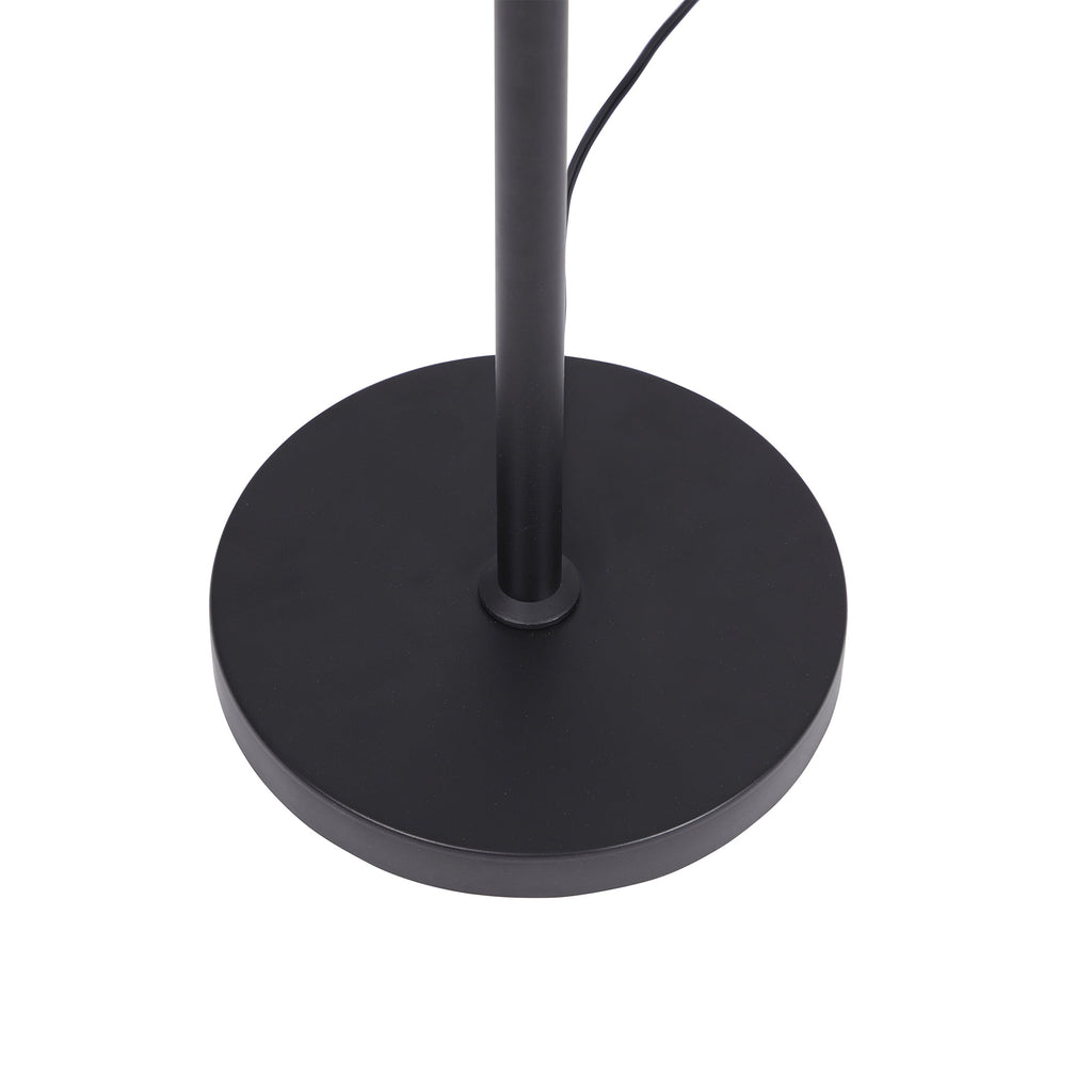 AVERO™ 60 in Boho Black Angled Floor Lamp with Rattan Shade - AVERO™