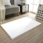 AVERO™ Solid Soft Rabbit Faux Fur Area Rug Black,30x46" - AVERO™