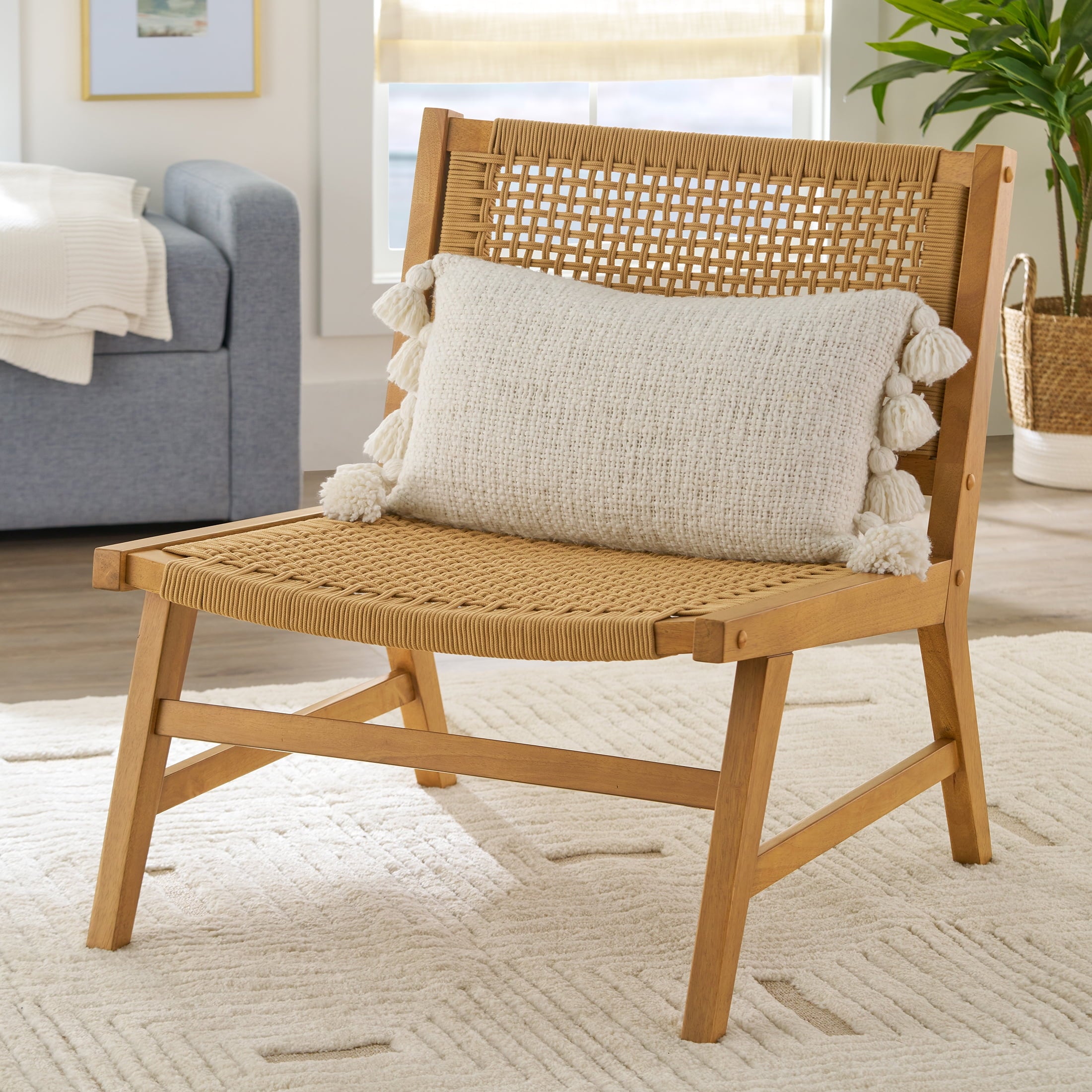 AVERO™ Vista Woven Accent Chair, Light Honey - AVERO™