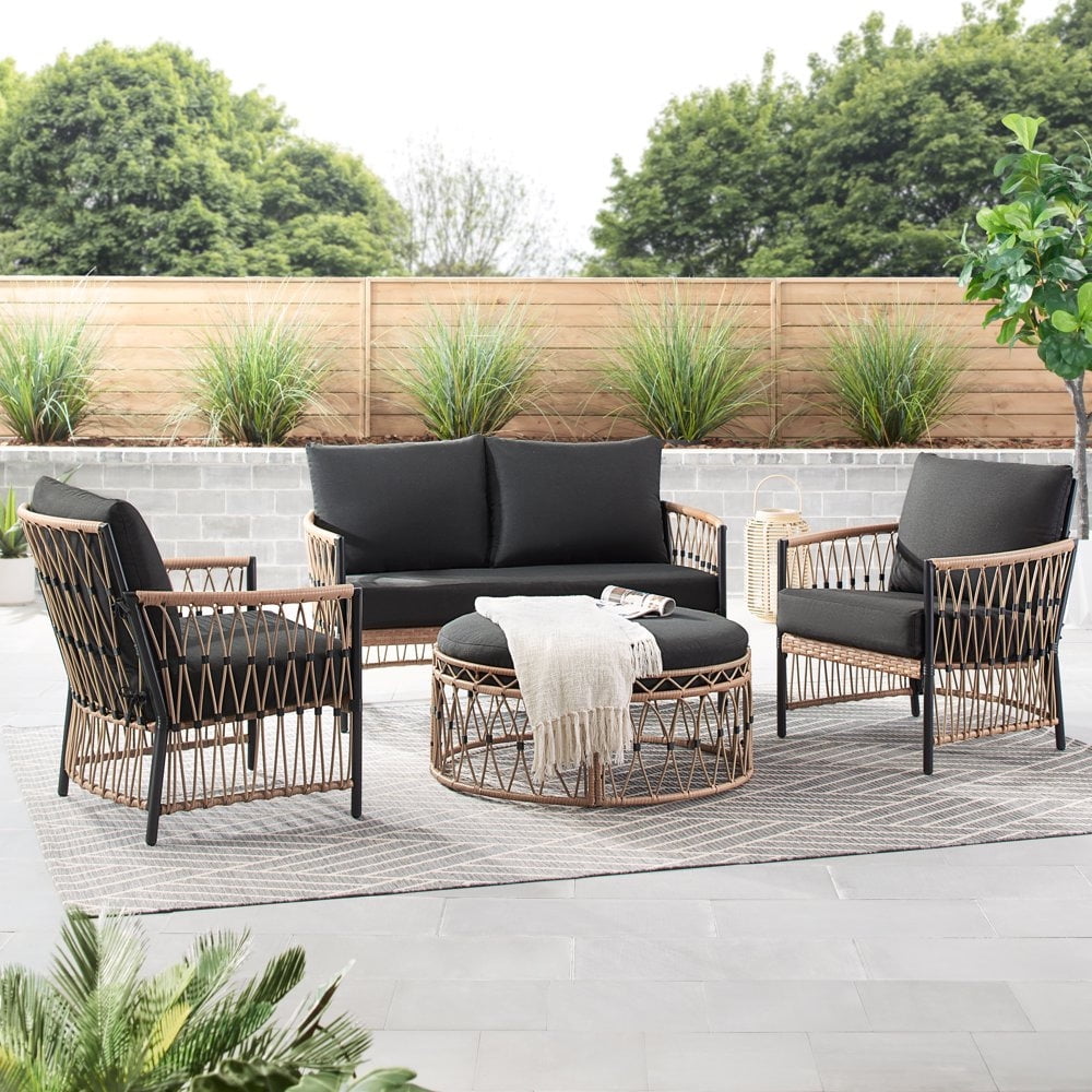 AVERO™ Lilah Outdoor Wicker Loveseat, Black - AVERO™