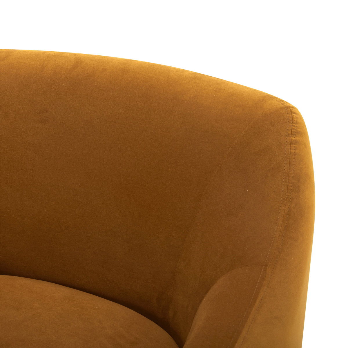 AVERO™ Emerson Curvy Accent Chair, Ochre Velvet - AVERO™
