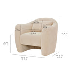 AVERO™ Beautiful Barrymore Accent Chair , Cream Shearling - AVERO™