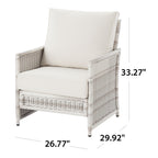 AVERO™ Paige Outdoor Wicker Stationary Lounge Chairs, Set of 2, White - AVERO™