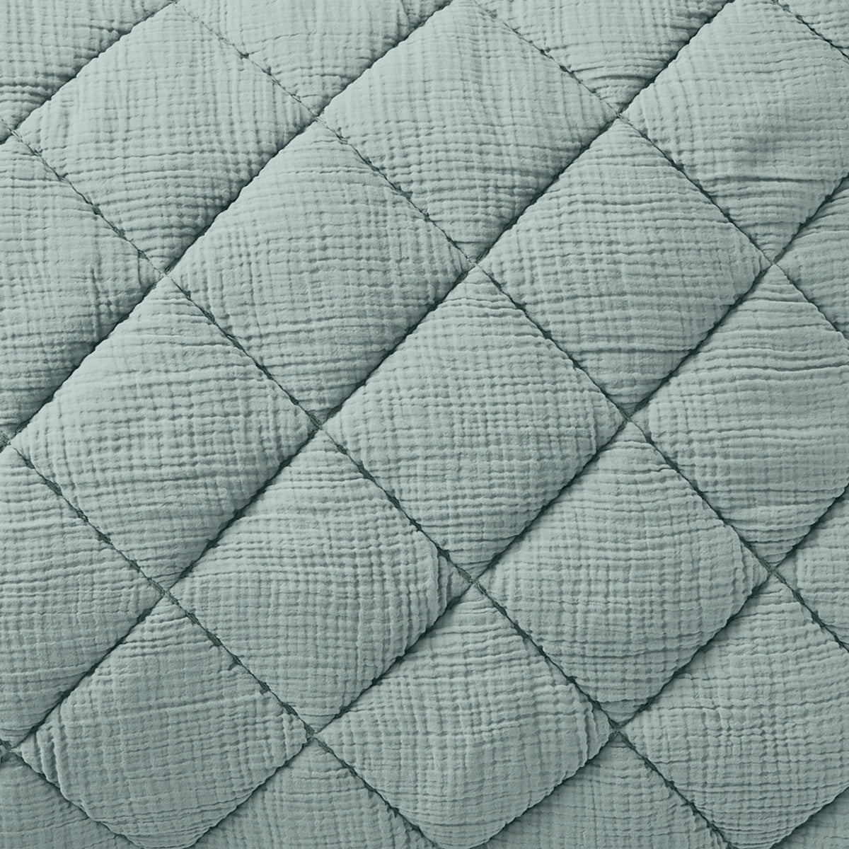 AVERO™ Diamond Gauze Quilt, Sage Green, Full/Queen - AVERO™