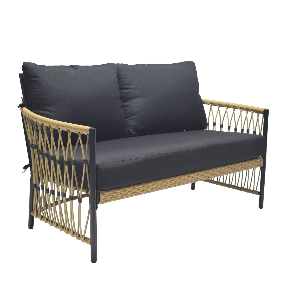 AVERO™ Lilah Outdoor Wicker Loveseat, Black - AVERO™