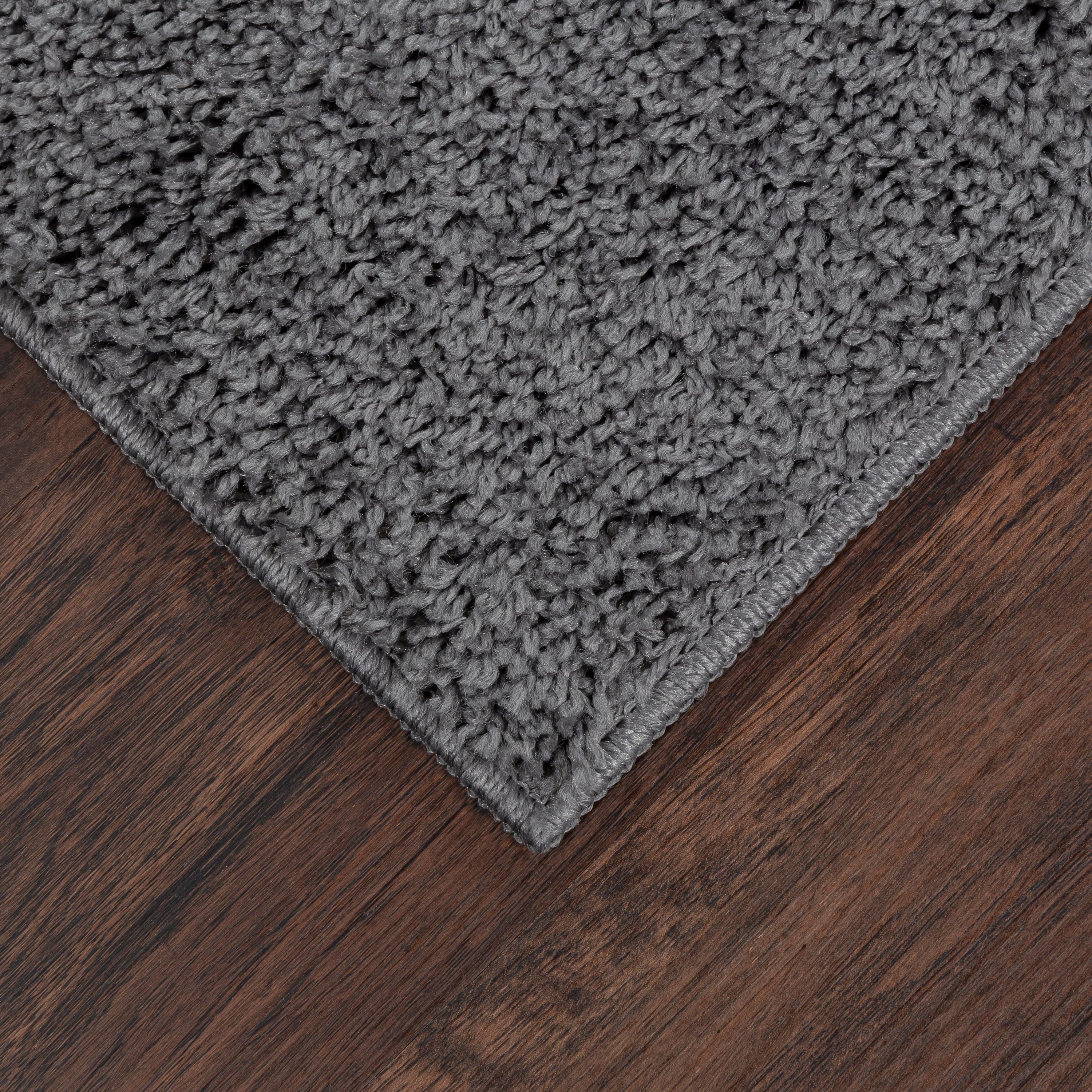 AVERO™ (2 pack) Solid Gray Shag Indoor Runner Rug, 1 ft 9 in x 5 ft - AVERO™