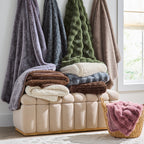 AVERO™ Faux Fur Throw Blanket, 50 in x 72 in, Grey Bisque - AVERO™