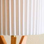 AVERO™ 24 in Tripod Table Lamp with Natural Wood Base and Pleated Shade - AVERO™