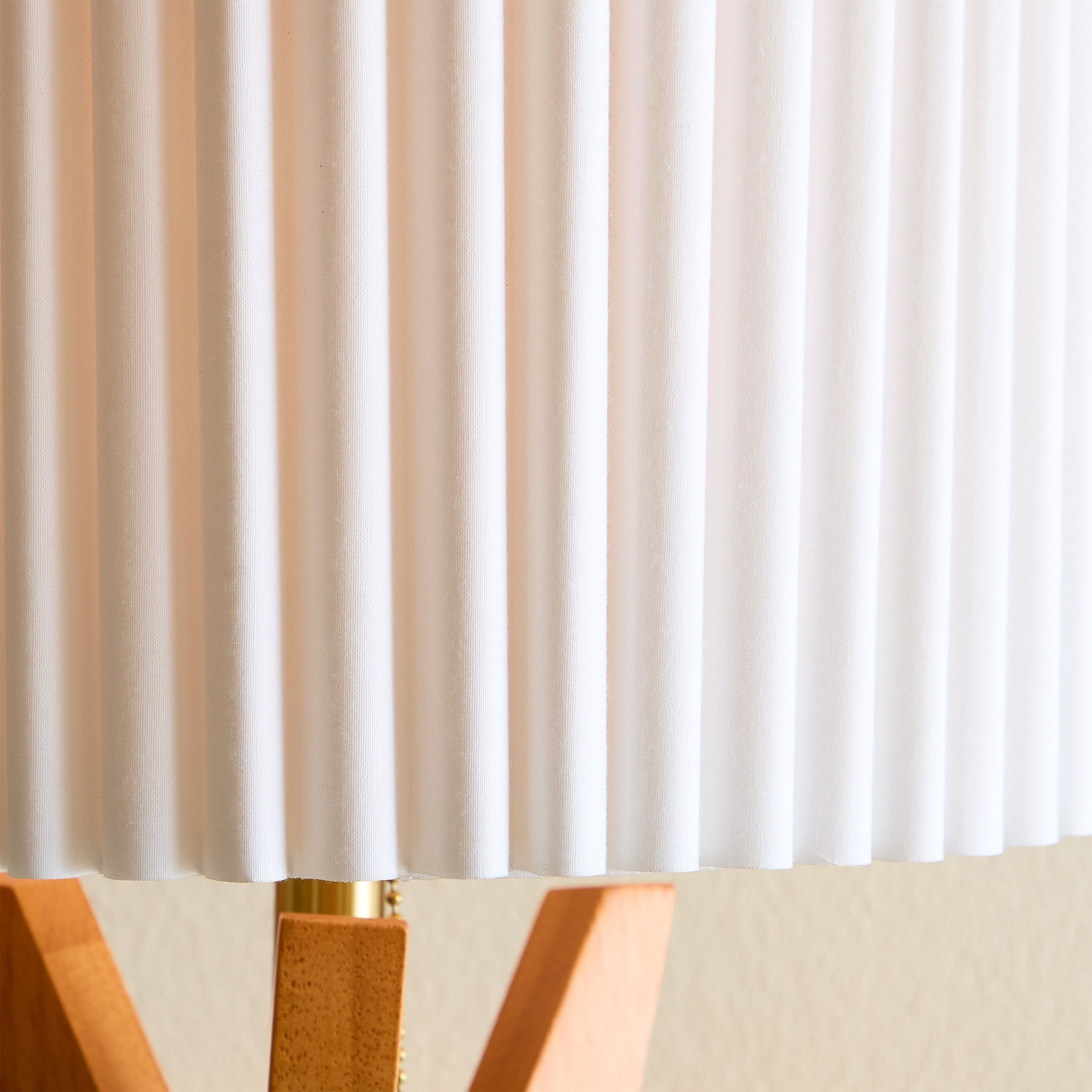 AVERO™ 24 in Tripod Table Lamp with Natural Wood Base and Pleated Shade - AVERO™