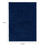 AVERO™ (2 pack) Traditional Solid Navy Youth Shag Indoor Area Rug, 5 ft x 7 ft - AVERO™