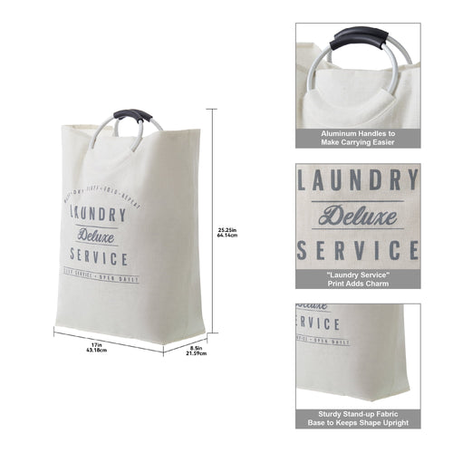 AVERO™ (2 Pack) Better Homes Gardens Deluxe Laundry Service Canvas Tote with Aluminum Handles - AVERO™