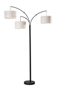 AVERO™ Matte Black 3 Head Arc Floor Lamp, Modern, Adult Office, Young Adult Dorm - AVERO™