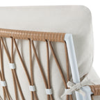 AVERO™ Lilah Outdoor Wicker Loveseat with White Cushions - AVERO™