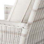 AVERO™ Paige 1 Piece Wicker Outdoor Loveseat with Cushions, White - AVERO™