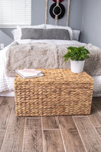 AVERO™ Natural Water Hyacinth Storage Trunk, Large - AVERO™