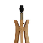AVERO™ 63 in Natural Wood Tripod Floor Lamp with Pleated Shade - AVERO™