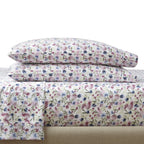 AVERO™ 4-Piece 300 Thread Count Bashful Blooms Cool Cotton Sateen Bed Sheet Set, Queen - Deep Pocket - AVERO™