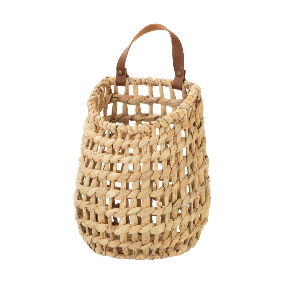 AVERO™ (2 Pack) Better Homes Gardens Water Hyacinth Hanging Basket with Faux Leather Strap - AVERO™