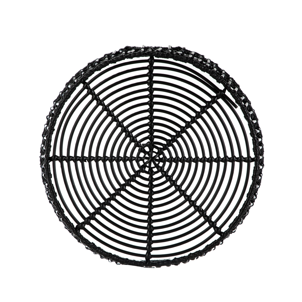 AVERO™ Large Black Poly Rattan Storage Baskets with Handles, Set of 2 - AVERO™