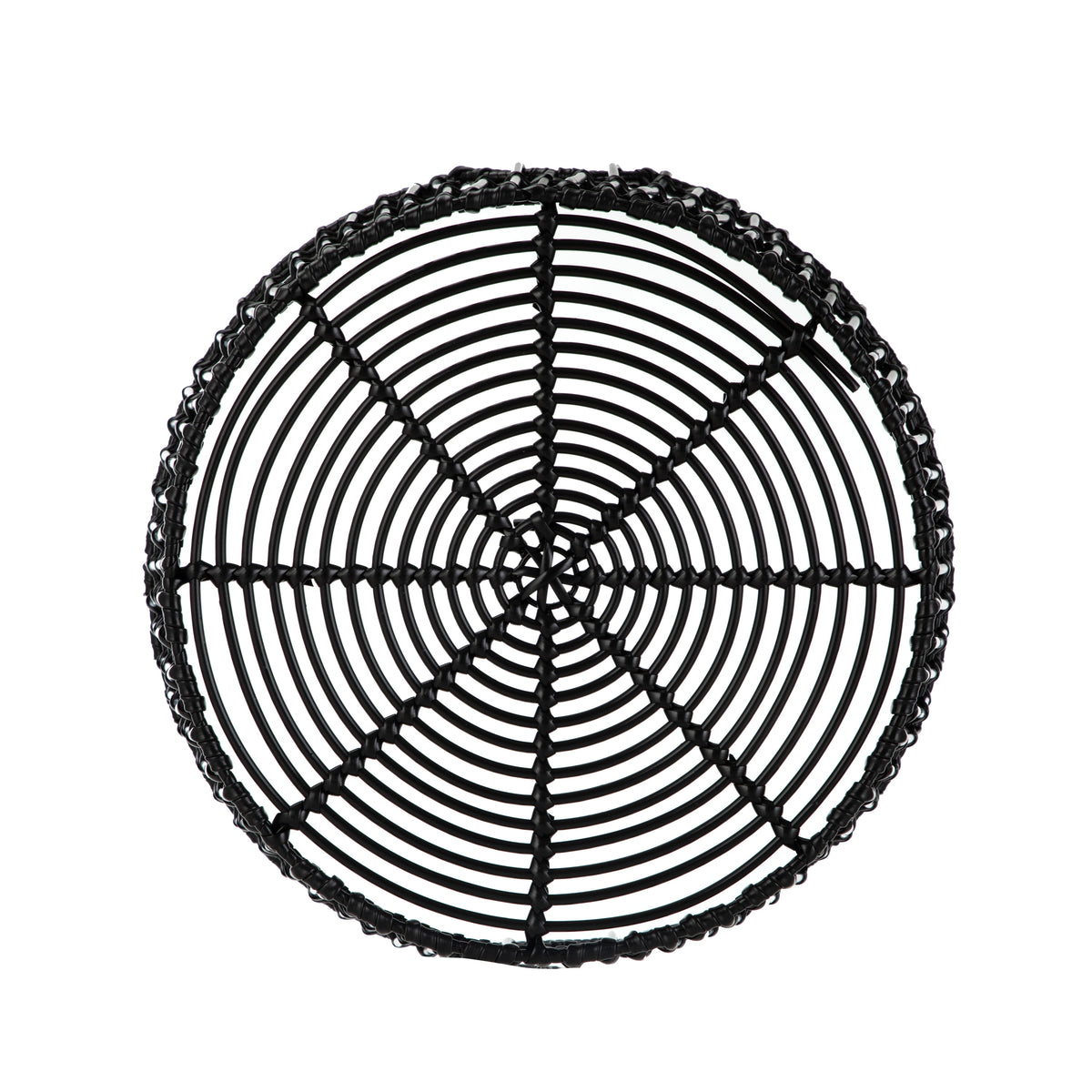 AVERO™ Large Black Poly Rattan Storage Baskets with Handles, Set of 2 - AVERO™