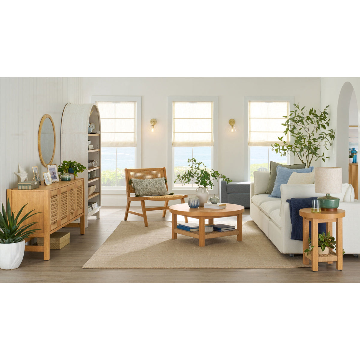 AVERO™ Vista Woven Accent Chair, Light Honey - AVERO™
