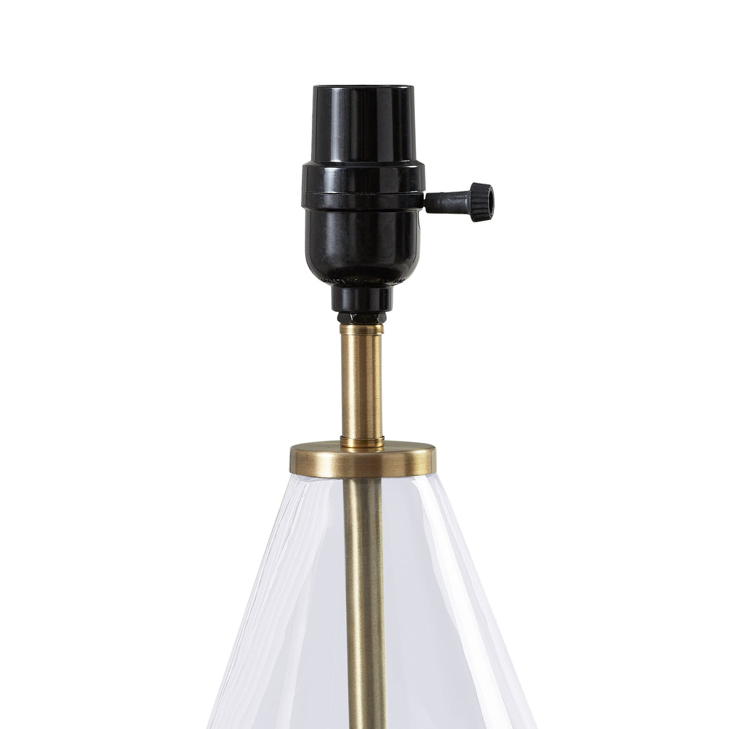 AVERO™ Glass with Brass Base Table Lamp, 18" H - AVERO™