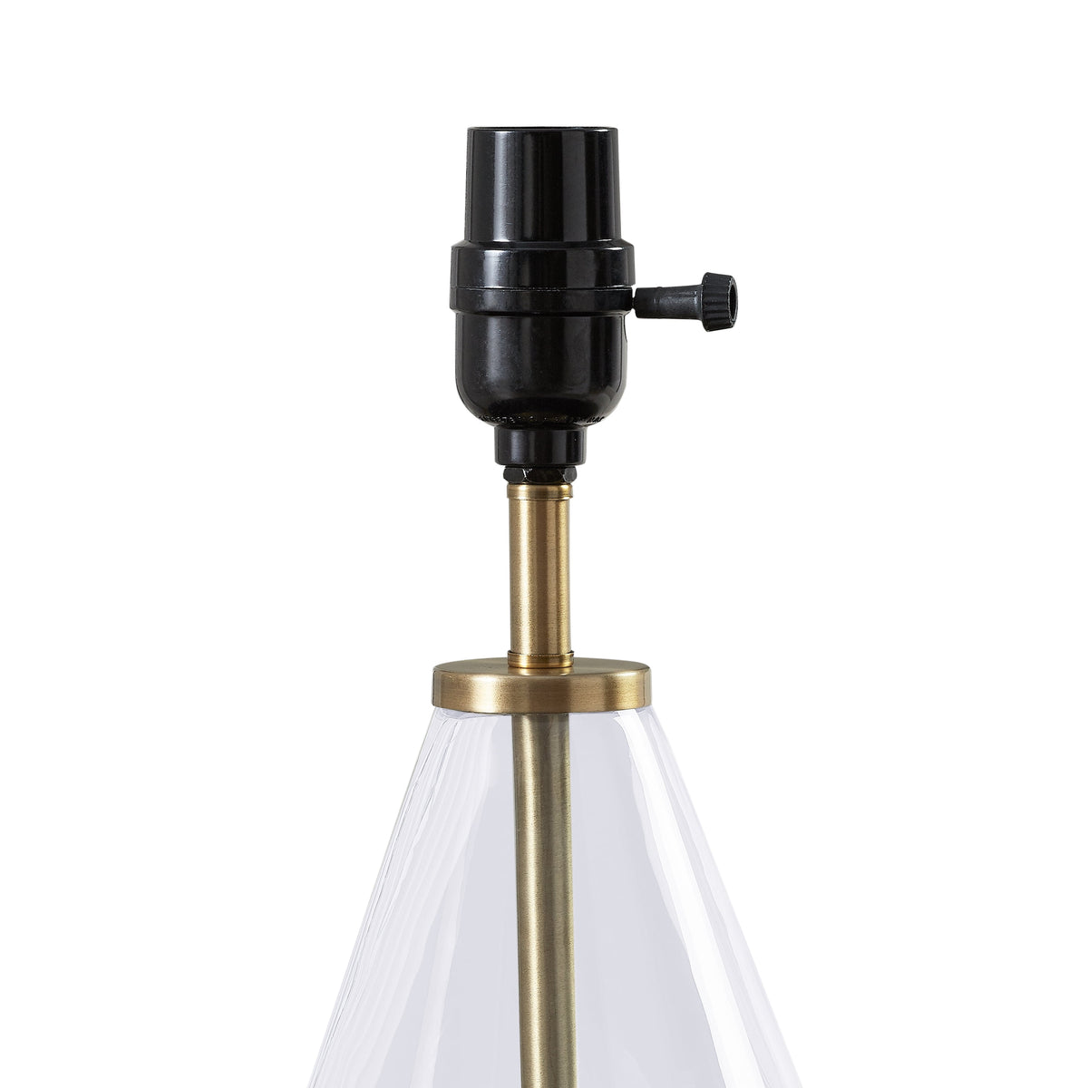 AVERO™ Glass with Brass Base Table Lamp, 18" H - AVERO™