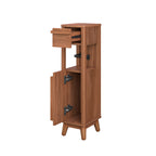 AVERO™ Greyson Slim Bathroom Storage Cabinet with Toilet Paper Holder, Walnut Finish - AVERO™