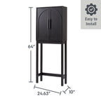 AVERO™ Juliet over-the-Toilet Space Saver Cabinet, 2 Adjustable Shelves, Black - AVERO™