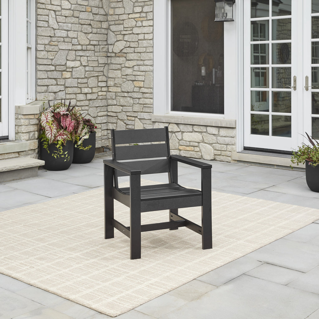 AVERO™ Ezra Outdoor HDPE Dining Chair Set, 2-Pack, Black - AVERO™