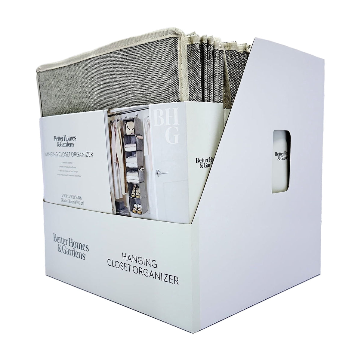 AVERO™ (4 pack) Gray Hanging Closet Organizer With 6 Shelves & Side Pockets - AVERO™