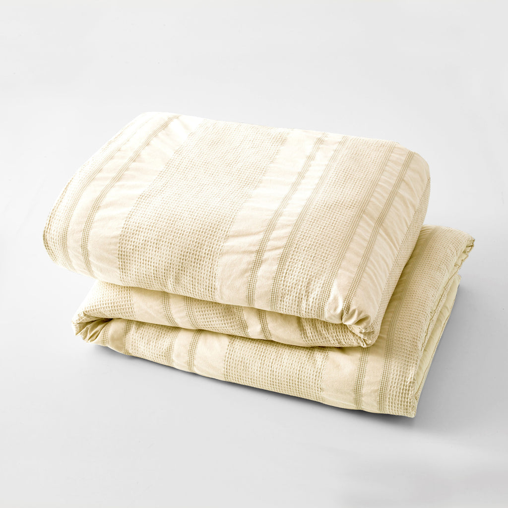 AVERO™ 3-Piece Cream Waffle Stripe Comforter Set, Full/Queen - AVERO™
