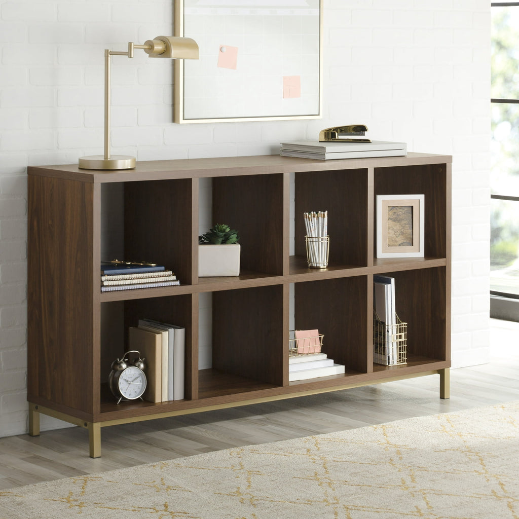 AVERO™ 8-Cube Organizer with Metal Base, Vintage Walnut - AVERO™