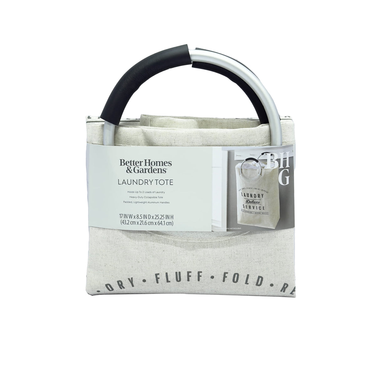 AVERO™ (2 Pack) Better Homes Gardens Deluxe Laundry Service Canvas Tote with Aluminum Handles - AVERO™