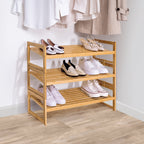 AVERO™ (2 pack) Bamboo 3-Tier Shoe Rack for 9 Pairs - AVERO™
