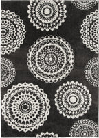 AVERO™ 9'X12' Charcoal Gray Medallion Shag Indoor Area Rug - AVERO™