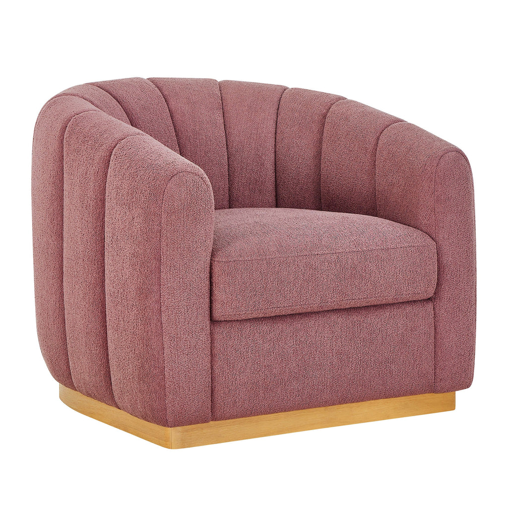 AVERO™ Lillian Accent Swivel Chair, Rose Boucle - AVERO™