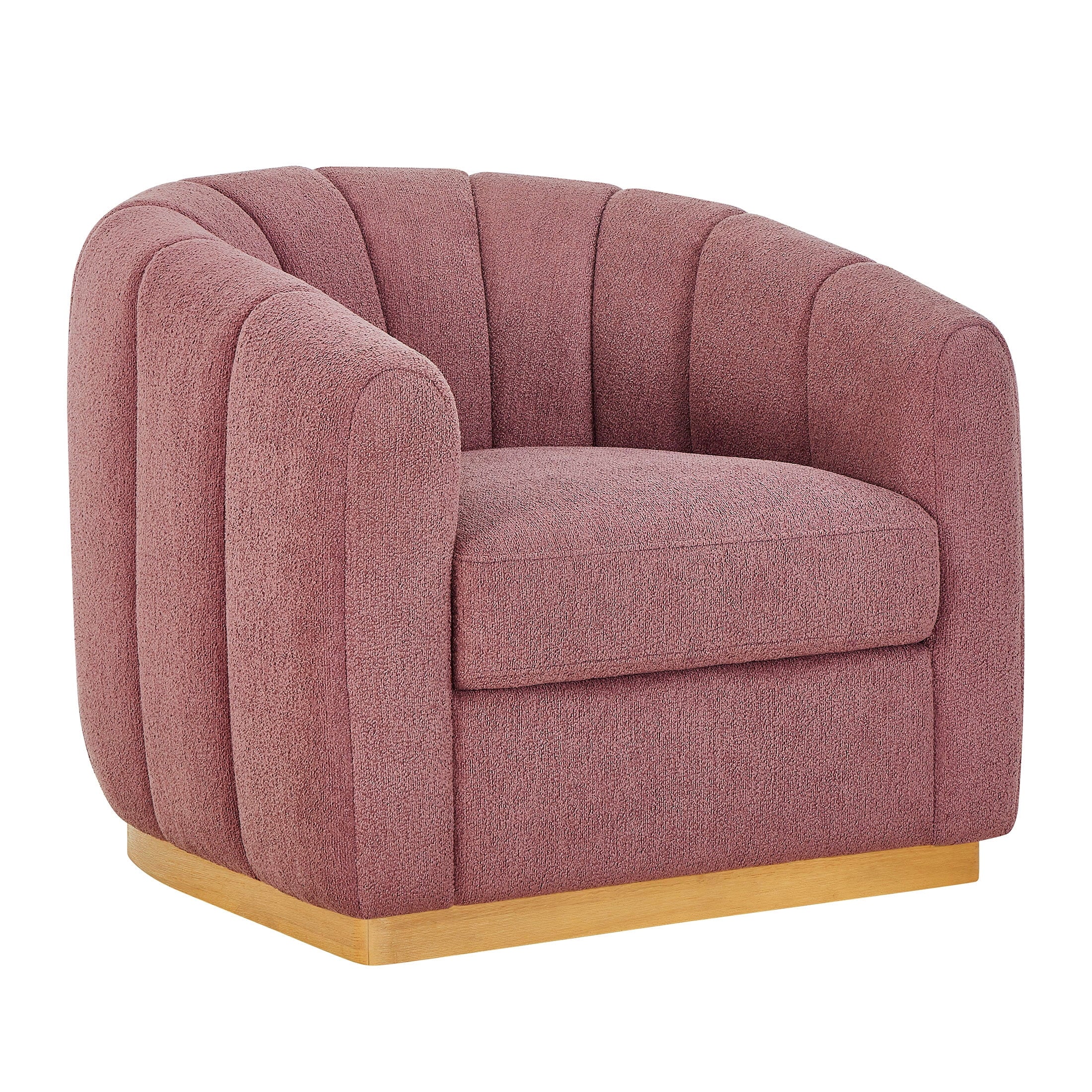 AVERO™ Lillian Accent Swivel Chair, Rose Boucle - AVERO™