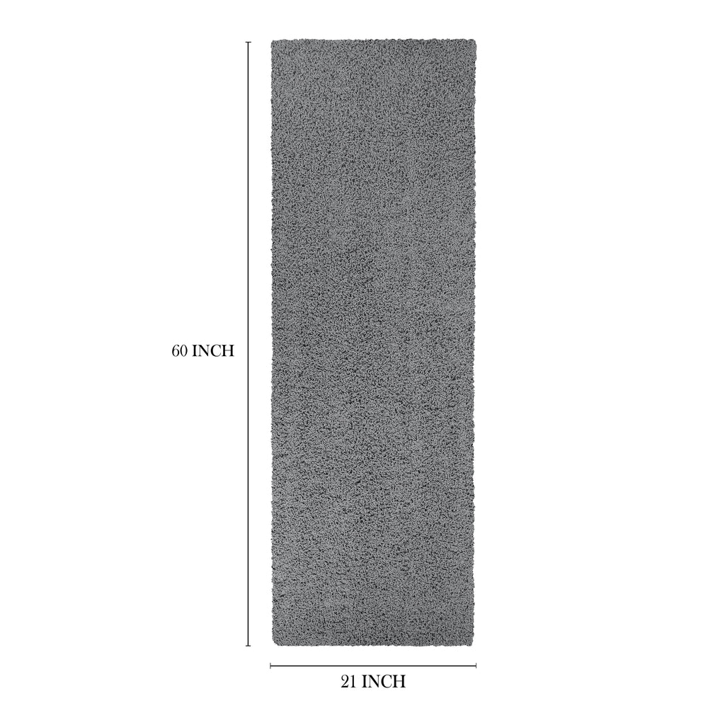 AVERO™ (2 pack) Solid Gray Shag Indoor Runner Rug, 1 ft 9 in x 5 ft - AVERO™