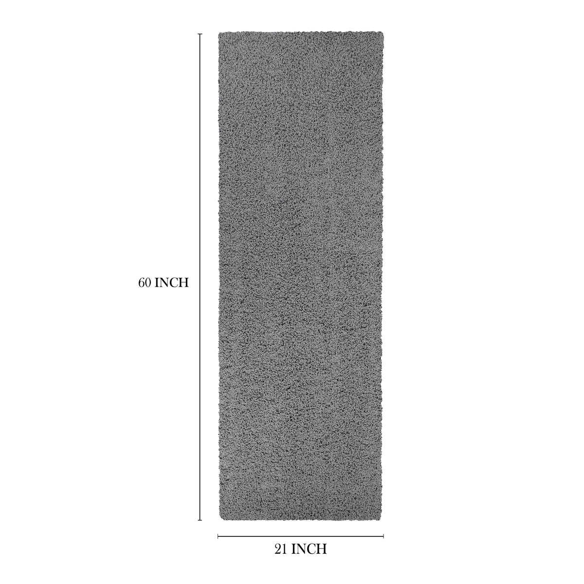 AVERO™ (2 pack) Solid Gray Shag Indoor Runner Rug, 1 ft 9 in x 5 ft - AVERO™