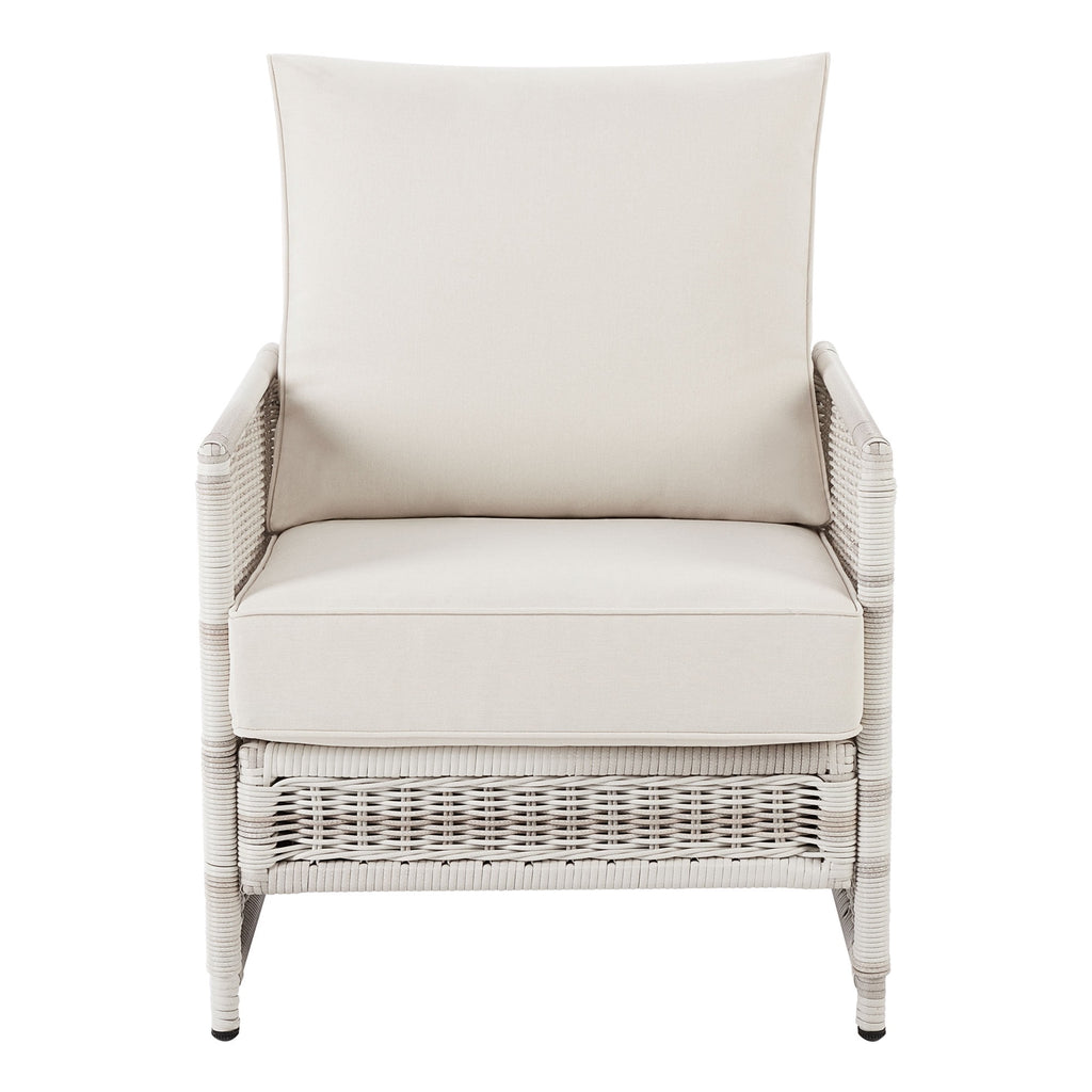 AVERO™ Paige Outdoor Wicker Stationary Lounge Chairs, Set of 2, White - AVERO™