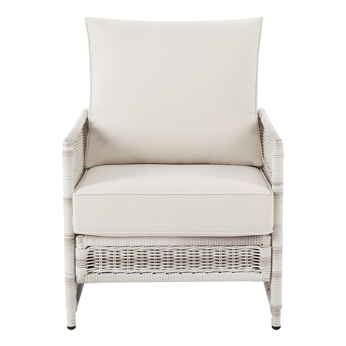 AVERO™ Paige Outdoor Wicker Stationary Lounge Chairs, Set of 2, White - AVERO™