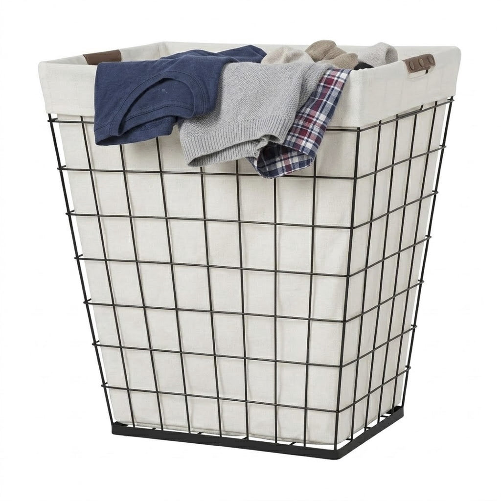 AVERO™ 75L Rectangular Steel Wire Laundry Hamper with Removable Liner, Natural, Adult - AVERO™