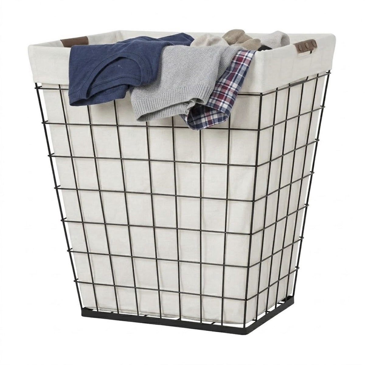 AVERO™ 75L Rectangular Steel Wire Laundry Hamper with Removable Liner, Natural, Adult - AVERO™