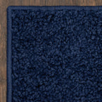 AVERO™ (2 pack) Traditional Solid Navy Youth Shag Indoor Area Rug, 5 ft x 7 ft - AVERO™
