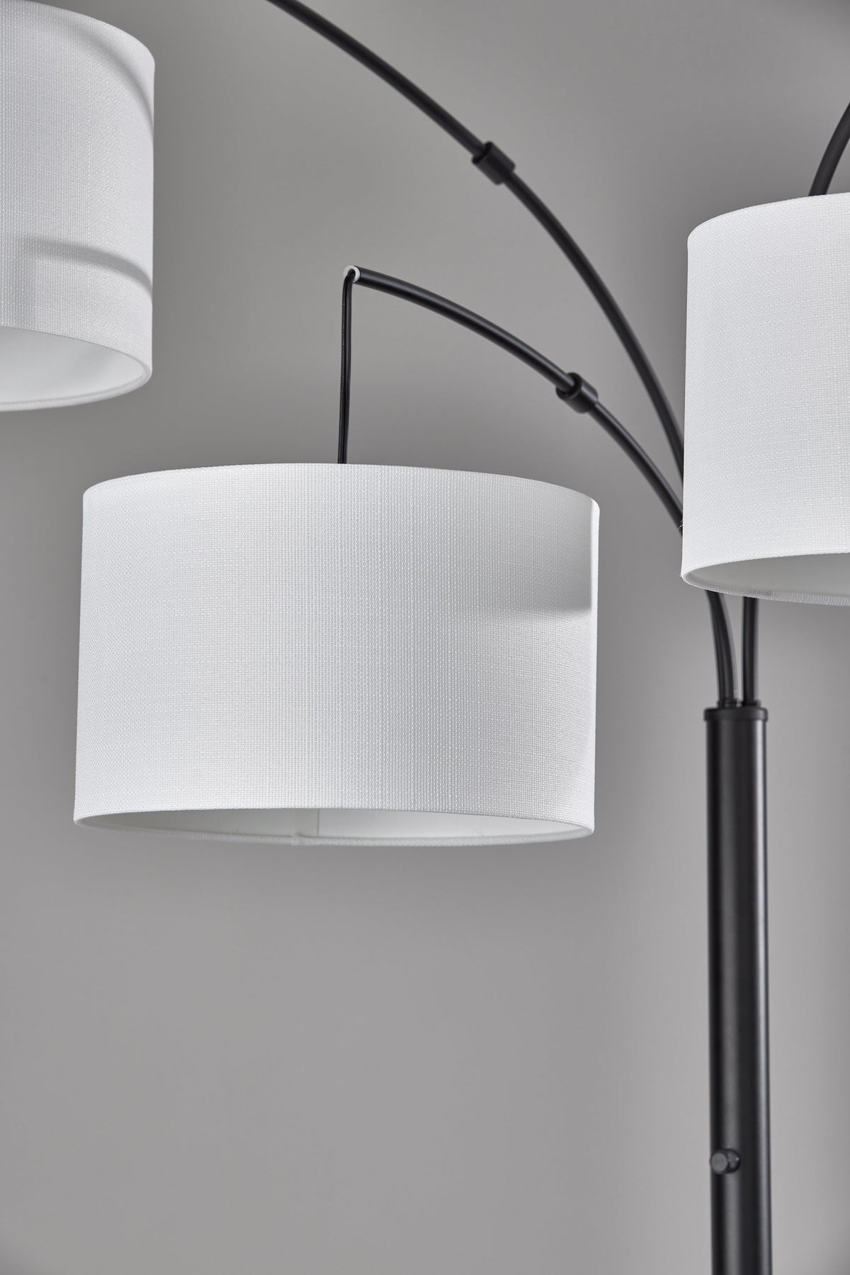 AVERO™ 82 in Matte Black 3-Light Arc Floor Lamp with Adjustable Shades - AVERO™