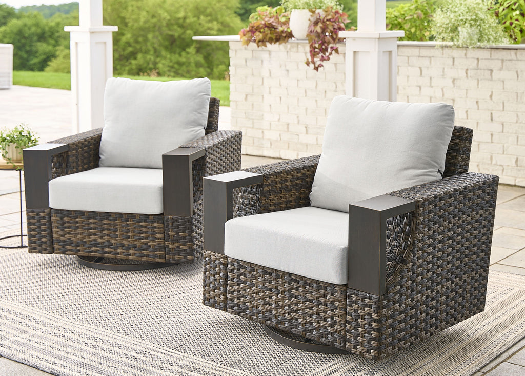 AVERO™ Rockport 4-Piece Outdoor Conversation Set with Firepit Table - AVERO™